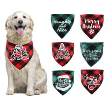 Load image into Gallery viewer, Christmas Pet Hat Cute Plaid Saliva Towel for Dog Cat Dress Up Supplies Lovely Design Marry Christmas Winter Xmas Clothes Pet Accessories
