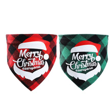 Load image into Gallery viewer, Christmas Pet Hat Cute Plaid Saliva Towel for Dog Cat Dress Up Supplies Lovely Design Marry Christmas Winter Xmas Clothes Pet Accessories
