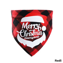 Load image into Gallery viewer, Christmas Pet Hat Cute Plaid Saliva Towel for Dog Cat Dress Up Supplies Lovely Design Marry Christmas Winter Xmas Clothes Pet Accessories
