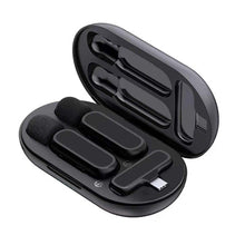 Load image into Gallery viewer, K61 2 in 1 Portable Mini Lavaliere Mic Wireless Dual Lapel Lavalier Microphone with Charging for iPhone
