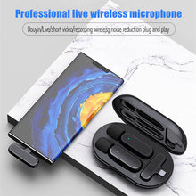 Load image into Gallery viewer, K61 2 in 1 Portable Mini Lavaliere Mic Wireless Dual Lapel Lavalier Microphone with Charging for iPhone
