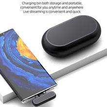 Load image into Gallery viewer, K61 2 in 1 Portable Mini Lavaliere Mic Wireless Dual Lapel Lavalier Microphone with Charging for iPhone
