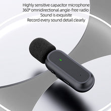 Load image into Gallery viewer, K61 2 in 1 Portable Mini Lavaliere Mic Wireless Dual Lapel Lavalier Microphone with Charging for iPhone

