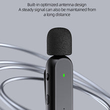 Load image into Gallery viewer, K61 2 in 1 Portable Mini Lavaliere Mic Wireless Dual Lapel Lavalier Microphone with Charging for iPhone
