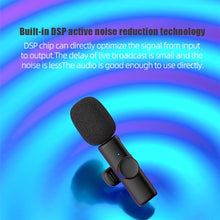 Load image into Gallery viewer, K11 Wireless Lavalier Microphone Portable Audio Video Recording Interview Mini Mic for Android Youtube Game Live Broadcast
