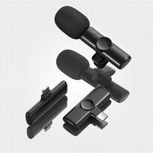 Load image into Gallery viewer, K11 Wireless Lavalier Microphone Portable Audio Video Recording Interview Mini Mic for Android Youtube Game Live Broadcast

