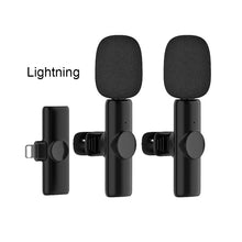 Load image into Gallery viewer, K11 Wireless Lavalier Microphone Portable Audio Video Recording Interview Mini Mic for Android Youtube Game Live Broadcast
