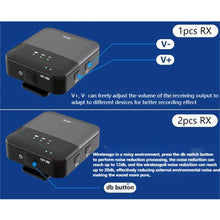 Load image into Gallery viewer, Wireless Square K62 20M Transmission Wireless Lavalier Microphone Recording Lapel Mini Mic for iPhone Android Camera Laptop
