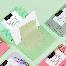Load image into Gallery viewer, 100pcs/box Facial Oil Absorbent Paper Portable Removable Fragrance Oil Absorbent Paper Cleansing Face Beauty Tools
