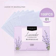 Load image into Gallery viewer, 100pcs/box Facial Oil Absorbent Paper Portable Removable Fragrance Oil Absorbent Paper Cleansing Face Beauty Tools
