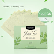 Load image into Gallery viewer, 100pcs/box Facial Oil Absorbent Paper Portable Removable Fragrance Oil Absorbent Paper Cleansing Face Beauty Tools

