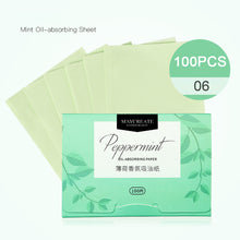 Load image into Gallery viewer, 100pcs/box Facial Oil Absorbent Paper Portable Removable Fragrance Oil Absorbent Paper Cleansing Face Beauty Tools
