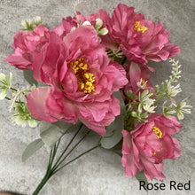 Load image into Gallery viewer, 6 Forks/Bouquet Artificial Flower Silk Peony Fake Flowers Artificial Plant Decorative Flowers Home Decor Wedding Decoration
