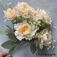 Load image into Gallery viewer, 6 Forks/Bouquet Artificial Flower Silk Peony Fake Flowers Artificial Plant Decorative Flowers Home Decor Wedding Decoration
