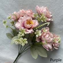 Load image into Gallery viewer, 6 Forks/Bouquet Artificial Flower Silk Peony Fake Flowers Artificial Plant Decorative Flowers Home Decor Wedding Decoration
