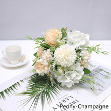 Load image into Gallery viewer, 7 Forks/Bouquet Artificial Flower Silk Peony Rose Camellia Fake Flowers Artificial Plant Decorative Flowers Home Decor Wedding Decoration
