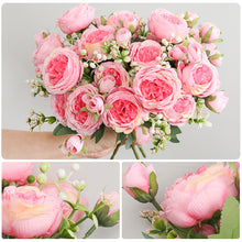 Load image into Gallery viewer, 5 Forks/Bouquet Artificial Flower Silk Persian Rose Fake Flowers Artificial Plant Decorative Flowers Home Decor Wedding Decoration
