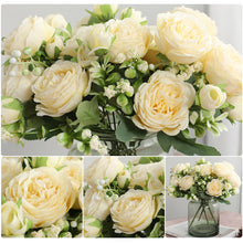 Load image into Gallery viewer, 5 Forks/Bouquet Artificial Flower Silk Persian Rose Fake Flowers Artificial Plant Decorative Flowers Home Decor Wedding Decoration
