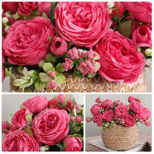 Load image into Gallery viewer, 5 Forks/Bouquet Artificial Flower Silk Persian Rose Fake Flowers Artificial Plant Decorative Flowers Home Decor Wedding Decoration
