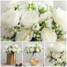 Load image into Gallery viewer, 5 Forks/Bouquet Artificial Flower Silk Persian Rose Fake Flowers Artificial Plant Decorative Flowers Home Decor Wedding Decoration
