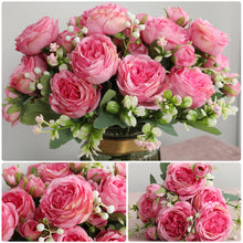 Load image into Gallery viewer, 5 Forks/Bouquet Artificial Flower Silk Persian Rose Fake Flowers Artificial Plant Decorative Flowers Home Decor Wedding Decoration
