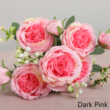 Load image into Gallery viewer, 5 Forks/Bouquet Artificial Flower Silk Persian Rose Fake Flowers Artificial Plant Decorative Flowers Home Decor Wedding Decoration
