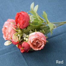 Load image into Gallery viewer, 5 Forks/Bouquet Artificial Flower Silk Peony Fake Flowers Artificial Plant Decorative Flowers Home Decor Wedding Decoration
