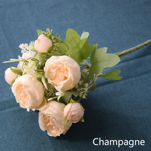 Load image into Gallery viewer, 5 Forks/Bouquet Artificial Flower Silk Peony Fake Flowers Artificial Plant Decorative Flowers Home Decor Wedding Decoration
