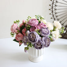 Load image into Gallery viewer, 5 Forks/Bouquet Artificial Flower Silk Persian Rose Fake Flowers Artificial Plant Decorative Flowers Home Decor Wedding Decoration
