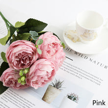 Load image into Gallery viewer, 5 Forks/Bouquet Artificial Flower Silk Persian Rose Fake Flowers Artificial Plant Decorative Flowers Home Decor Wedding Decoration
