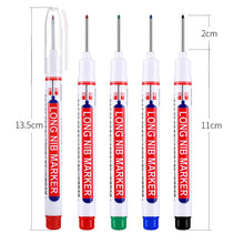 Load image into Gallery viewer, 20mm Long Head Marker Multi-purpose Woodworking Decoration Deep Hole Marker Pen Red/Black/Blue/Green Ink
