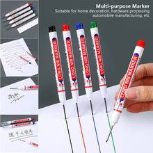 Load image into Gallery viewer, 20mm Long Head Marker Multi-purpose Woodworking Decoration Deep Hole Marker Pen Red/Black/Blue/Green Ink
