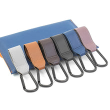 Load image into Gallery viewer, 1/2pcs Baby Bag Stroller Hook Wheelchair Pram Carriage Bag Hanger PU Leather 360° Rotatable Cart Organizer Shopping Bag Clip
