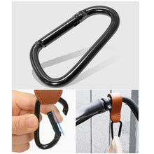 Load image into Gallery viewer, 1/2pcs Baby Bag Stroller Hook Wheelchair Pram Carriage Bag Hanger PU Leather 360° Rotatable Cart Organizer Shopping Bag Clip

