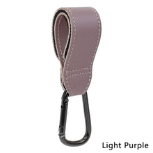 Load image into Gallery viewer, 1/2pcs Baby Bag Stroller Hook Wheelchair Pram Carriage Bag Hanger PU Leather 360° Rotatable Cart Organizer Shopping Bag Clip
