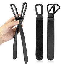 Load image into Gallery viewer, 1pc Baby Bag Stroller Hook Wheelchair Pram Carriage Bag Hanger PU Leather 360° Rotatable Double Head Cart Organizer Shopping Bag Clip
