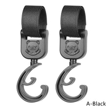 Load image into Gallery viewer, 2pcs Baby Bag Stroller Hook Wheelchair Pram Carriage Bag Hanger 360° Rotatable Cart Organizer Shopping Bag Clip
