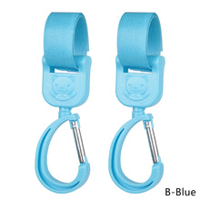 Load image into Gallery viewer, 2pcs Baby Bag Stroller Hook Wheelchair Pram Carriage Bag Hanger 360° Rotatable Cart Organizer Shopping Bag Clip

