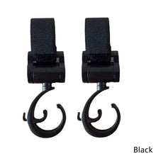 Load image into Gallery viewer, 2pcs Baby Bag Stroller Hook Wheelchair Pram Carriage Bag Hanger 360° Rotatable Cart Organizer Shopping Bag Clip
