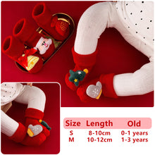 Load image into Gallery viewer, Newborn Baby Socks Cotton Anti-slip Short Socks 0-36 Months Infant Christmas New Year Thicken Clothing Girl Boy
