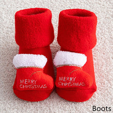 Load image into Gallery viewer, Newborn Baby Socks Cotton Anti-slip Short Socks 0-36 Months Infant Christmas New Year Thicken Clothing Girl Boy
