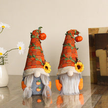 Load image into Gallery viewer, Fall Gnome Doll Pumpkin Sunflower Figurine Swedish Elf Dwarf Plush Ornaments For Autumn Christmas Tree Xmas Gift Halloween Thanksgiving Decor
