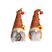 Load image into Gallery viewer, Fall Gnome Doll Pumpkin Sunflower Figurine Swedish Elf Dwarf Plush Ornaments For Autumn Christmas Tree Xmas Gift Halloween Thanksgiving Decor
