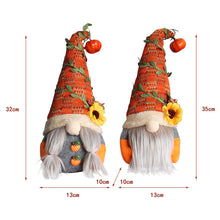 Load image into Gallery viewer, Fall Gnome Doll Pumpkin Sunflower Figurine Swedish Elf Dwarf Plush Ornaments For Autumn Christmas Tree Xmas Gift Halloween Thanksgiving Decor
