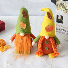Load image into Gallery viewer, Fall Gnome Doll Pumpkin Maple Figurine Swedish Elf Dwarf Plush Ornaments For Autumn Christmas Tree Xmas Gift Halloween Thanksgiving Decor
