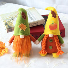 Load image into Gallery viewer, Fall Gnome Doll Pumpkin Maple Figurine Swedish Elf Dwarf Plush Ornaments For Autumn Christmas Tree Xmas Gift Halloween Thanksgiving Decor
