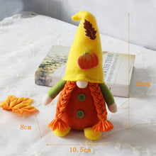 Load image into Gallery viewer, Fall Gnome Doll Pumpkin Maple Figurine Swedish Elf Dwarf Plush Ornaments For Autumn Christmas Tree Xmas Gift Halloween Thanksgiving Decor
