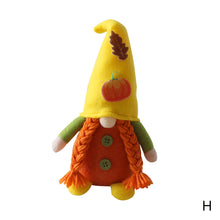 Load image into Gallery viewer, Fall Gnome Doll Pumpkin Maple Figurine Swedish Elf Dwarf Plush Ornaments For Autumn Christmas Tree Xmas Gift Halloween Thanksgiving Decor
