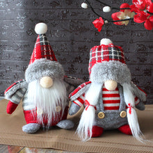 Load image into Gallery viewer, Fall Gnome Doll Fashion Plaid Figurine Swedish Elf Dwarf Plush Ornaments For Autumn Christmas Tree Xmas Gift Halloween Thanksgiving Decor
