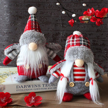 Load image into Gallery viewer, Fall Gnome Doll Fashion Plaid Figurine Swedish Elf Dwarf Plush Ornaments For Autumn Christmas Tree Xmas Gift Halloween Thanksgiving Decor
